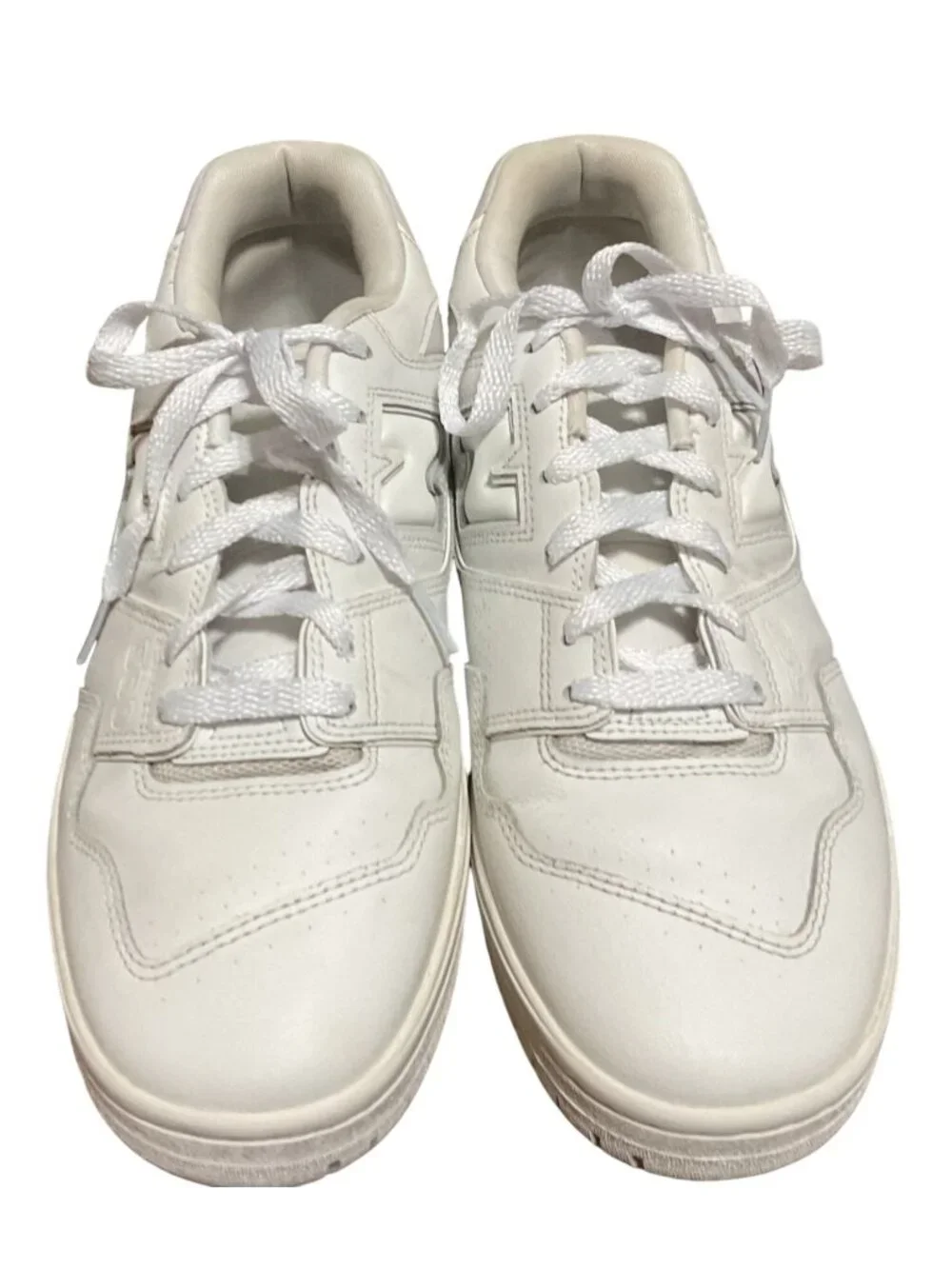New Balance 550 Sneaker Sz 11 Triple White BB550WWW New Laces & Insoles
